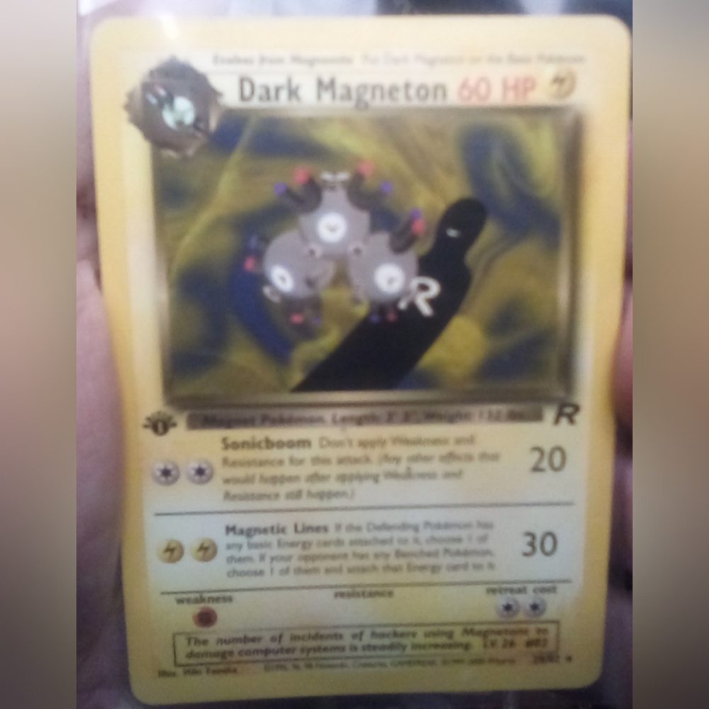 ✨First Edition Dark Magneton Pokemon Card✨